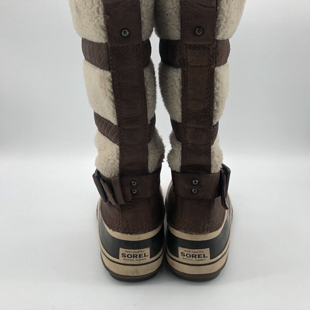 Sorel Boots Womens 10 EU 42 Helen Of Tundra Shearling Fleece & Brown Leather - Picture 9 of 12